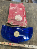 Royal Coronet Blue Bi-Flector Bug Reflector Disc Box Vtg Auto Acc 40's Hot rod!