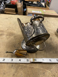 Vintage Silverplate Sugar Bowl Scoop Floral Etching Beaded Design Japan Tea set