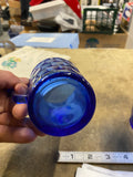 Vintage 30's Cobalt Blue Glass Shirley Temple Creamer Pitcher Handle Spout Antiq