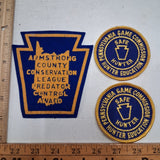 Vintage PA Hunting Patch Lot Armstrong Co Predator Control Game Commission Safe