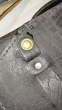 Vintage Black Leather Motorcycle Throwover Saddlebag Shovelhead Sportster 12"