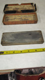Vintage Dunlap No. 6434 Sharpening Stone Combination Bench Hone w/ Box