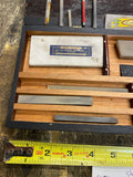 Vintage Sharpening Stone Set Case Norton Washita Arkansas Stones Knife Jeweler