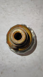 Vintage 12 Point Clear Glass Door Knob Antique Brass Ferrule