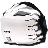 z1r Solaris 2.0 Flame Modular Helmet bLACK wHITE Large Vented Motorcycle 0100-26