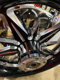 Black Mag Custom Wheel Harley Touring street road glide 5 spoke rotor pulley dna