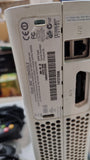 Xbox 360 White Console Bundle 203W OEM Power Supply 2 Wired Controllers Untested