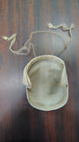 Vintage 1950s Beige Pillbox Hat Fascinator Champagne Fabric Birdcage Veil