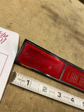 80 Cubic Inches Red Reflector Badge Emblem Saddlebag Harley FLH Shovelhead OEM
