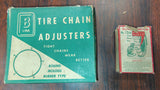 Vintage B-Line Rubber Tire Chain Adjusters & Monkey Link Repair Lot 1940s w Box