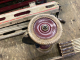 1900's Kingsbury Pressed Steel Tin Fire Ladder Truck Toy Spring loaded Works!