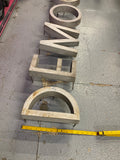 Vtg Democrat Sign Building Aluminum Butler pa History Political Liberal 4' x 12"