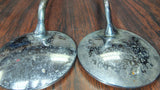 1970's Japan Motorcycle Mirrors 4" Round Chrome Long Stem Pair PAT 935569