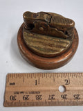 Vintage 1950s United Copper Brass Table Lighter Set Pat 2723547 Made in USA Desk