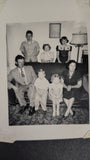 Vintage 1950s Black Paper Photo Album & Family Portraits Black White Ephemera