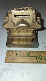 Vintage Japanese Metal Pagoda Temple Coin Bank SNK Made In Japan