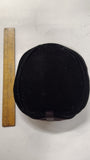 Vintage Black Velvet Brimless Chauffeur Cap Toque Style Costume Hat 10 Inch '60s