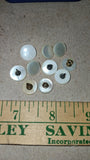 Vtg 74 pc Mother of Pearl Uniform Button Lot with Cotter Pins & 40's Sucrets Tin