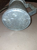 Vintage Galvanized 2 Quart Liquid Oil Measure Can Flexible Metal Spout Oiler