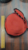 Vintage 1950s Glenover Henry Pollak Red Wool Felt Tilt Fascinator Hat Veil