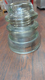 1920's Whitall Tatum Co No 1 Clear Glass Telegraph Insulator Made in USA