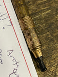 Vintage Gold? Plated? Retractable Fountain Dip Pen Victorian Antique Nib Retract