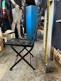 vintage Victorian style child's wrought iron folding patio chair