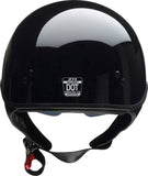 Z1R Vagrant NC Half Helmet 2XL XXL Gloss Black Drop Down Sun Visor DOT Removable