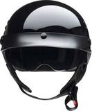 Z1R Vagrant NC Half Helmet 2XL XXL Gloss Black Drop Down Sun Visor DOT Removable