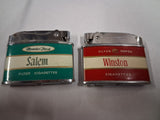 Lot of 2 Vintage Winston Salem Cigarette Lighters Penguin Modern Japan Tobacco