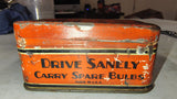 Vtg 1930s Westinghouse Mazda Auto Lamps Emergency Spare Bulb Kit Litho Metal Tin