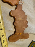 Vtg Minnie & Mickey Mouse Beeswax Characters- Disney 3" Figurines Collectible