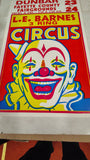 1960s L.E. Barnes 3 Ring Circus Poster Fayette County Fairgrounds PA RARE!