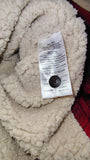 Field & Stream Mens Medium Red Black Plaid Sherpa Lined Flannel Shirt Jacket