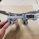 31.75 Wide Chrome Carlini Design Super Sweep 1.25" T-Bars Handlebars Dimpled New