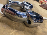Custom 1 1/4 Pullback Handlebar Risers Chrome Harley Honda 5" La Choppers Blind
