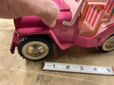 Vintage 1962 Tonka Surrey Pink Jeep Canopy Elvis Movie 350 Toy W spare Tire!