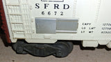 Lionel 6672 Santa Fe SFRD Postwar O Gauge Refrigerator Car Loose Black Letters
