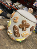 Vintage 1950s Cookies All Over Cookie Jar W Lid Napco Lassie Ceramic Japan