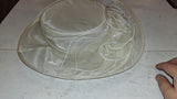 NWT Fine Millinery August Sheer Organza Wide Brim Church Hat Saks Box