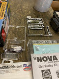 AMT 1966 Chevy Nova Super Stock Slot Car Racing Kit 1:25 Scale Box Model