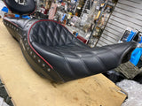 Corbin Indian Chief Seat w Backrest red trim 2014^ Touring Wide Comfort motorcyc