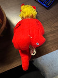 Vintage Christmas Elf Doll Figurine with Plug-In Candle Light 9in Red Felt