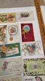 Vintage Antique Postcards Lot 1900s Golden Age Embossed Floral Comic Comicard