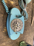 Stromberg-Carlson Aqua Turquoise Rotary Desk Telephone Vintage Oval Collectible