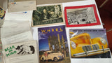 Vintage Auto Brochure & Magazine Lot 1934-'51 Willys Studebaker Plymouth Cushman