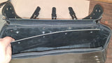 Universal Studded Black Synthetic Leather Motorcycle Saddlebags Eagle Bolt On