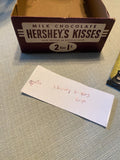 HERSHEY'S KISSES Display Box 1950s Rare Vintage Count 240 Candy Collectible 1 pe