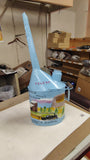 Vintage P&LE RR Folk Art Hand Painted Long Spout Railroad Engineer Oil Can
