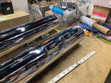 4" Chrome Mufflers High Output Exhaust Tip Touring Bagger Glide FLH Slip on twin